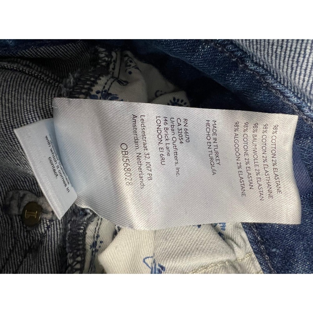 Pilcro Denim Jumpsuit 12 Blue Excellent Flare Leg Vest Top V-Neck - Picture 7 of 16